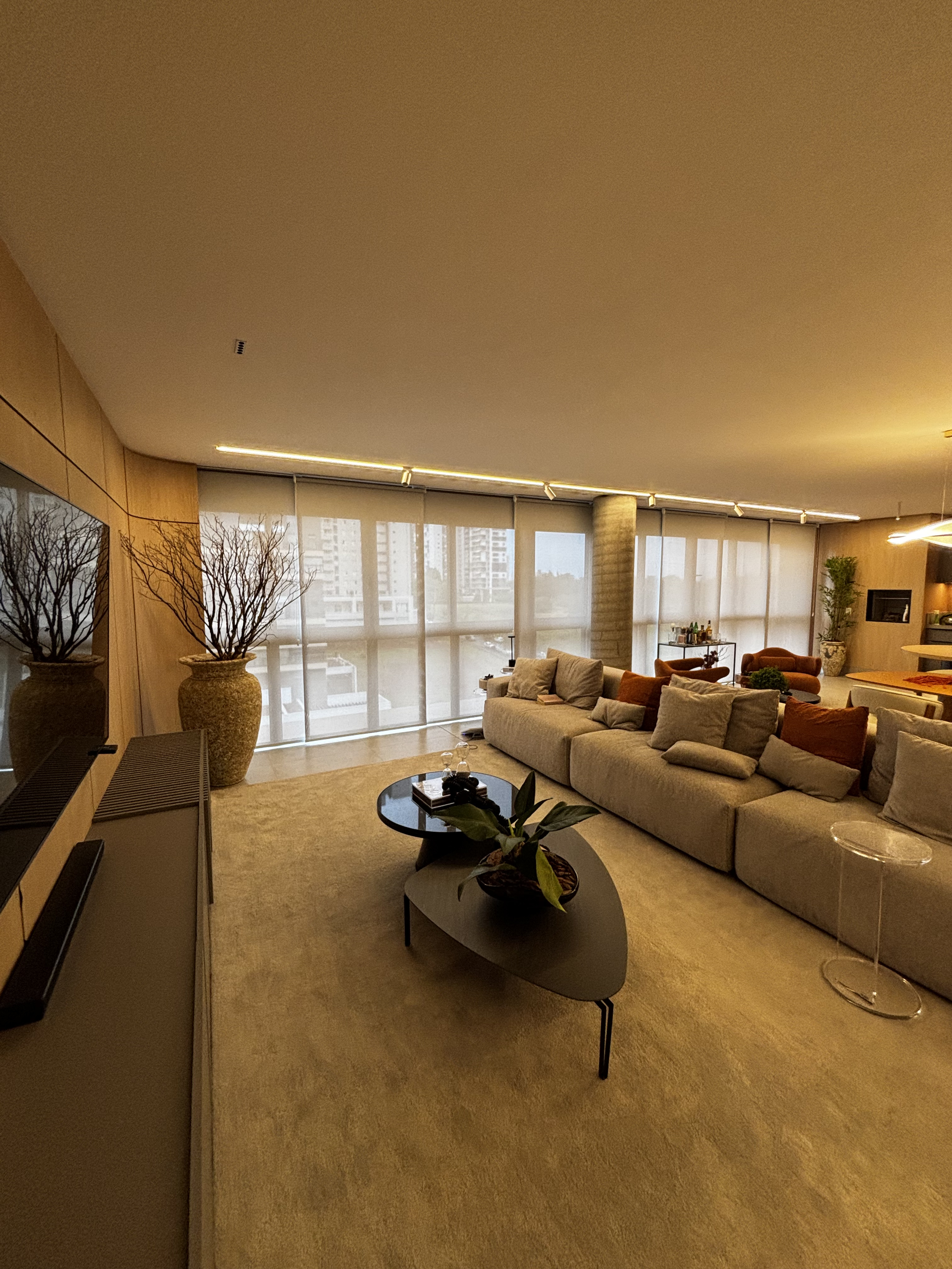 Cortinas wave — Apartamento integrado